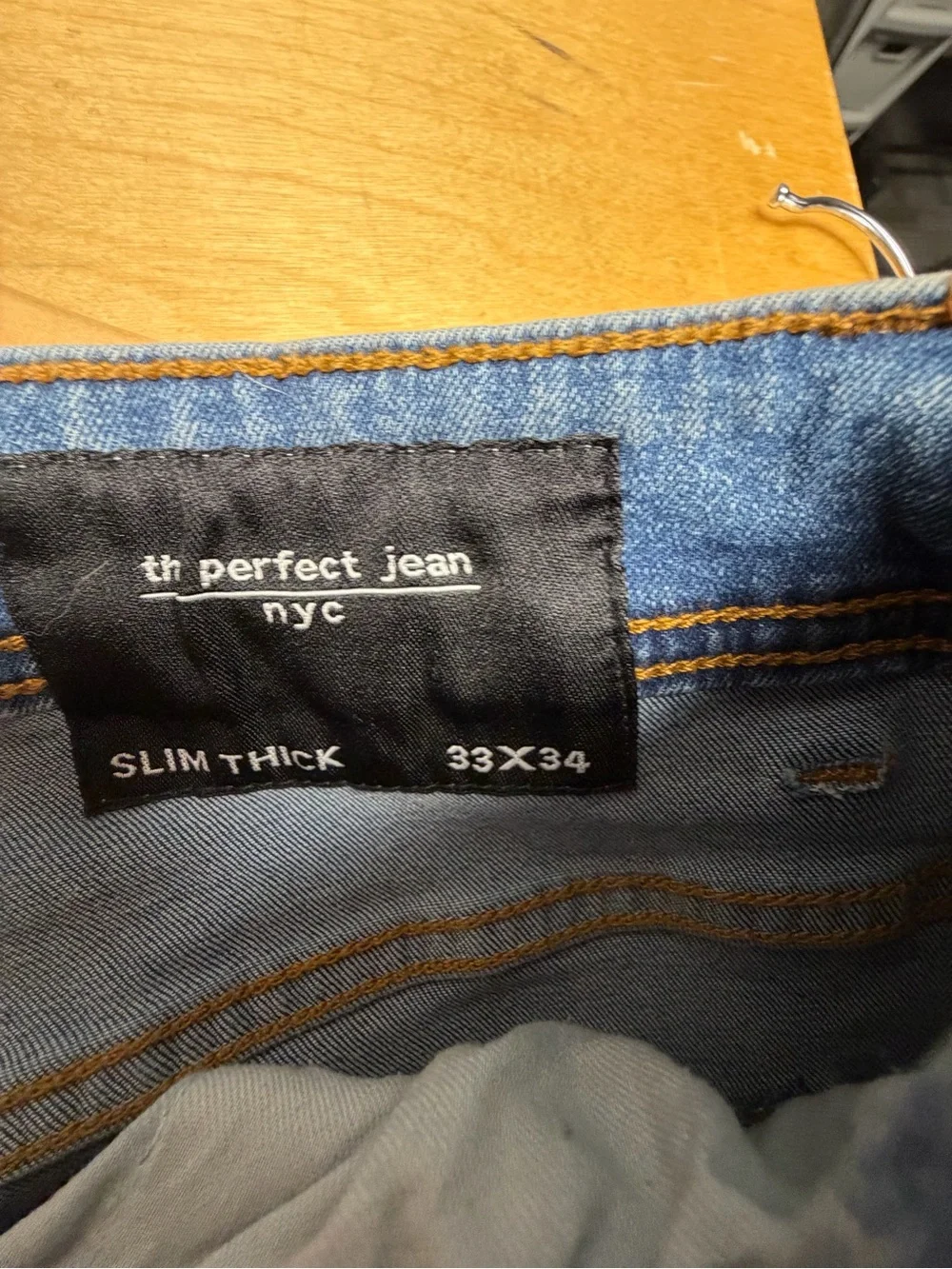 The Perfect Jean NYC Men’s 33x34 Slim Thick Light Wash Stretch Jeans